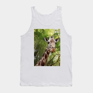 Giraffe In Trees Artwork Tank Top